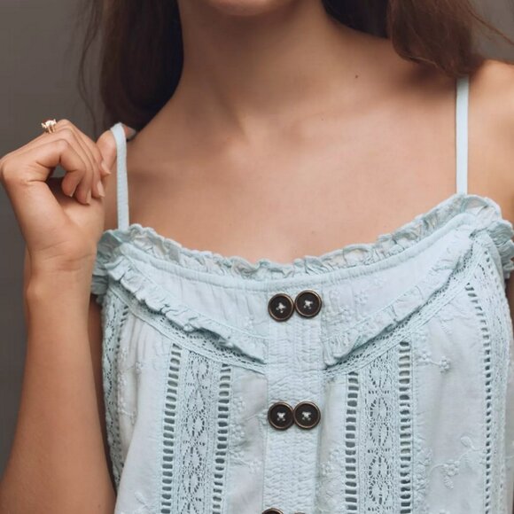 NWT Pilcro Sleeveless Square-Neck Swing Mini Dress Anthropologie Sundress sz XL - Picture 2 of 8